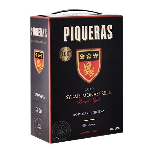 Wino Piqueras Red BiB 14% czerwone wytrawne 3000 ml