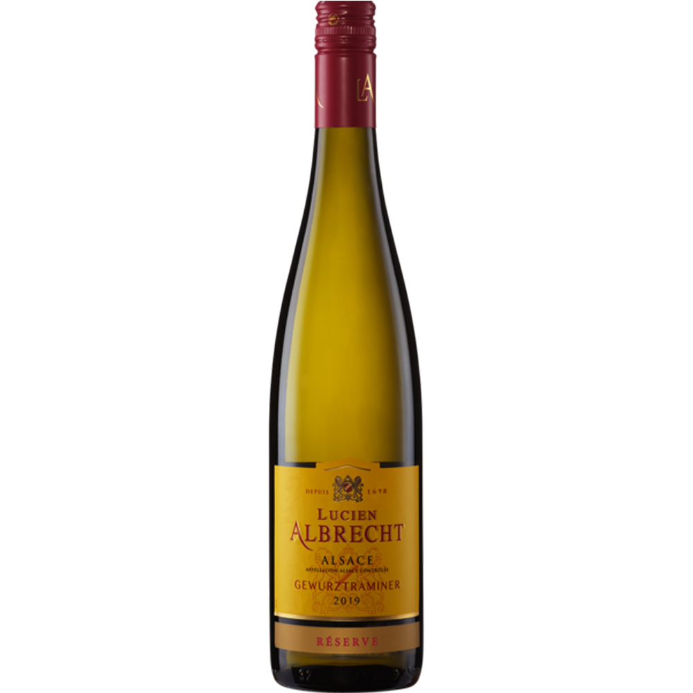 Wino Lucien Albrecht Gewurztraminer Reserve Alsace białe półwytrawne 13,5 % 750 ml