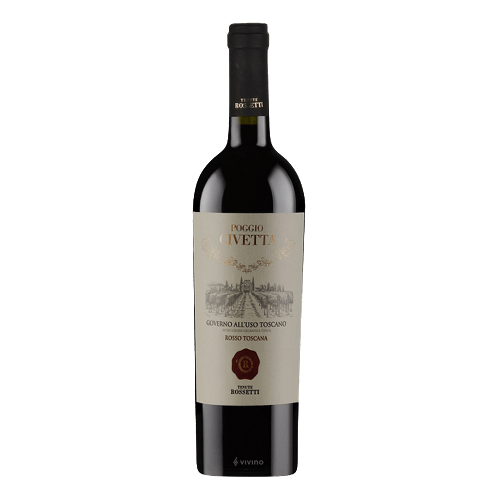 Wino Poggio Civetta Governo All'uso Toscano 13,5% czerwone wytrawne 750 ml