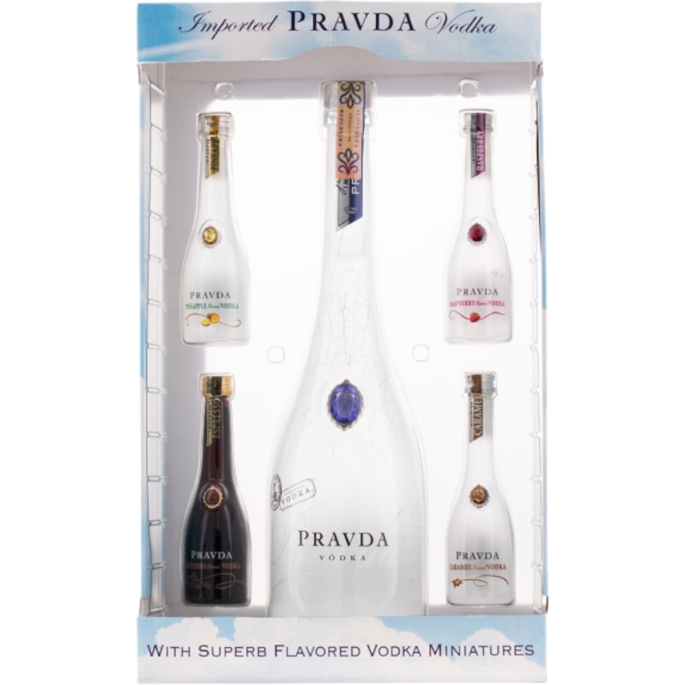 Wódka Pravda 40% 700 ml + 4 x 50 ml