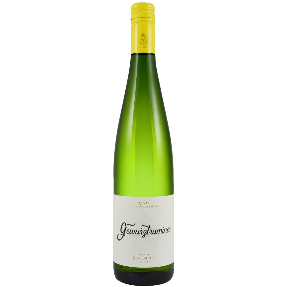 Wino Alsace Jean Biecher Gewurztraminer AOP 13,5% białe półwytrawne 750 ml