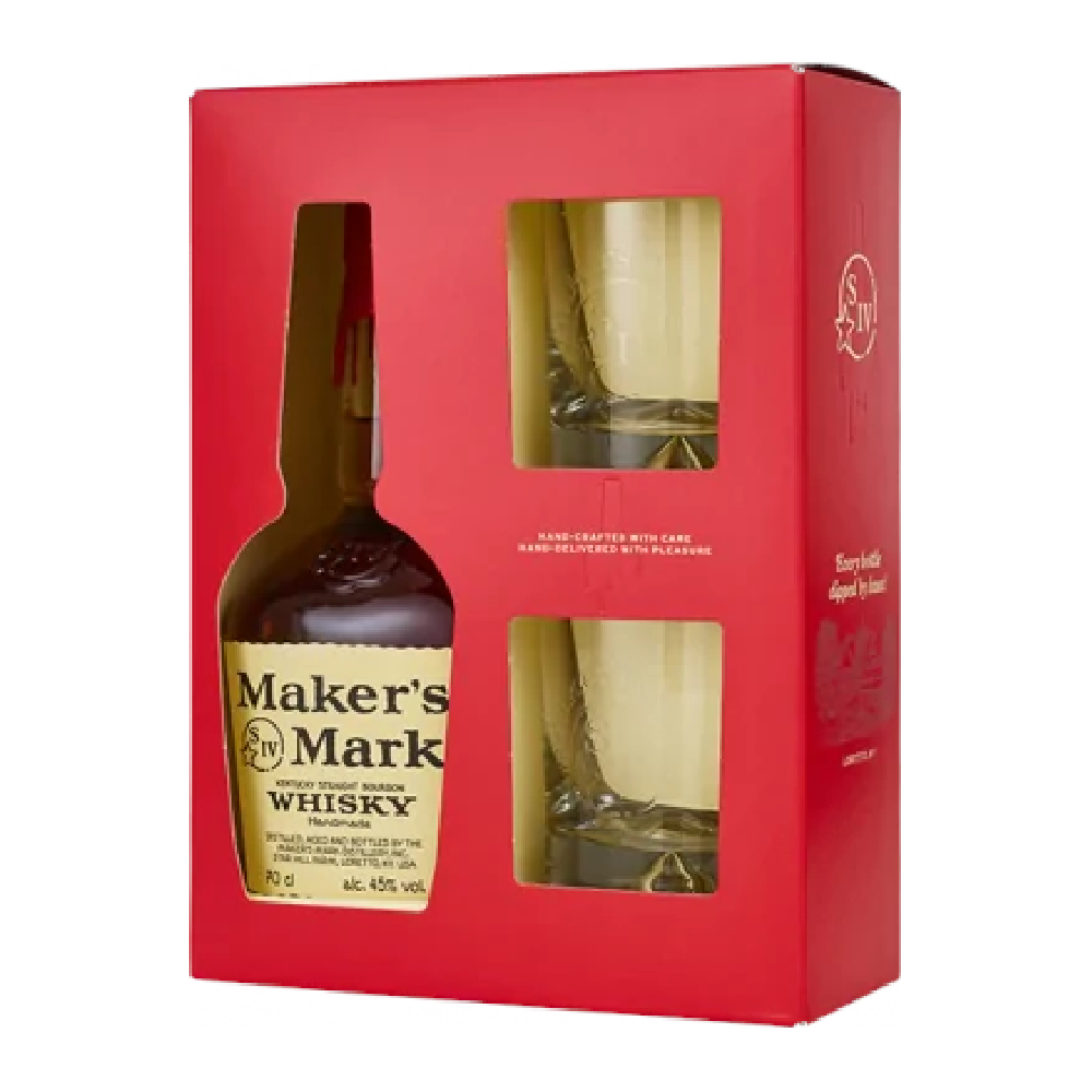Whisky Maker's Mark 45% 700 ml + 2 szklanki