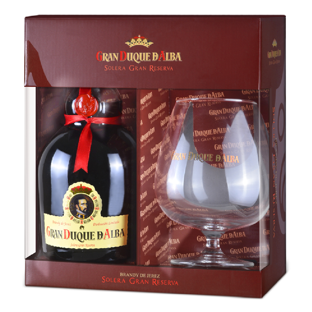 Brandy Gran Duque de Alba 40% 700 ml z kieliszkiem