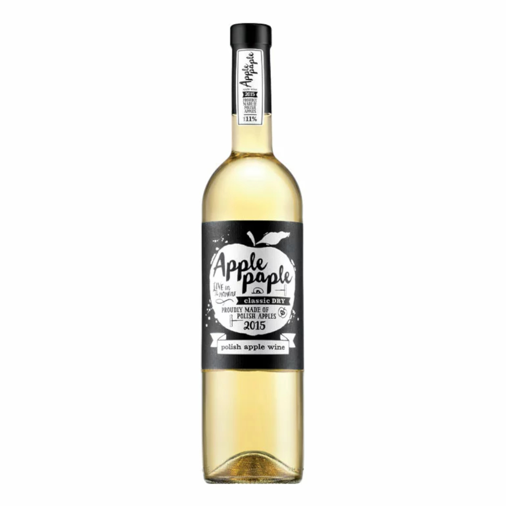 Wino Jabłkowe Apple Paple Classic 11% białe wytrawne 750 ml