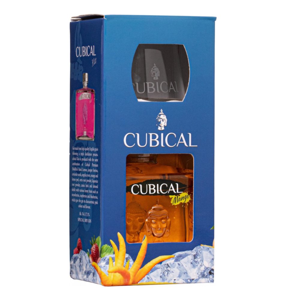 Gin Cubical Mango + szkło 37,5% 700 ml
