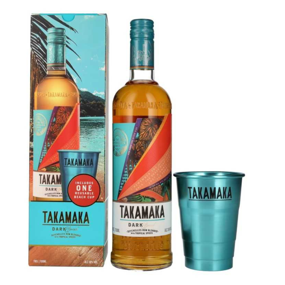 Rum Takamaka Dark Spiced 38% 700 ml + kubek