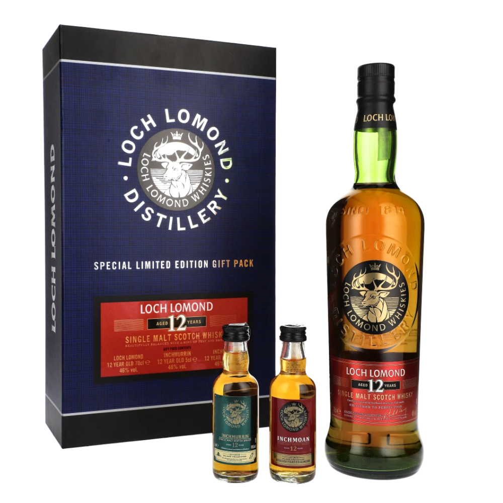 Whisky Loch Lomond 12 YO Triologie 46% 700 ml + 2x50 ml