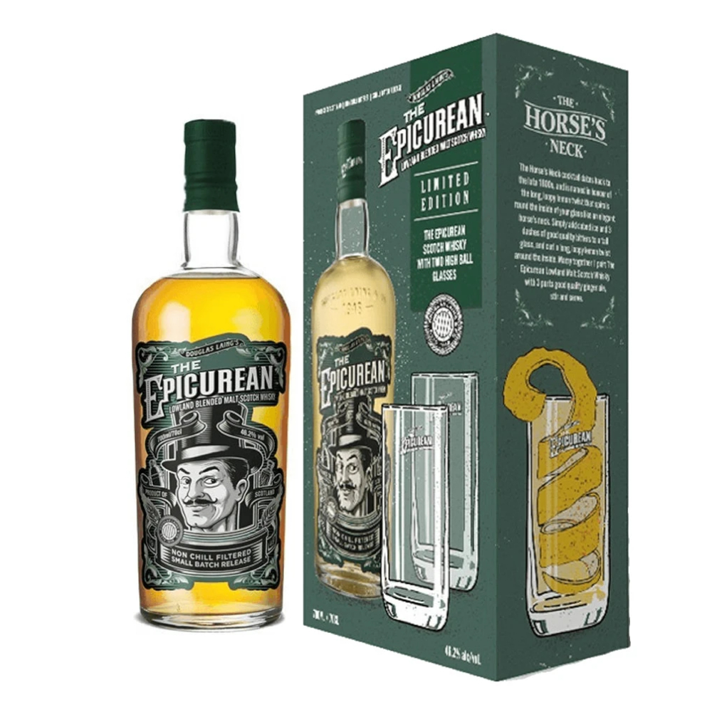 Whisky Epicurean Ltd Ed. 46,2% 700 ml + 2 szklanki