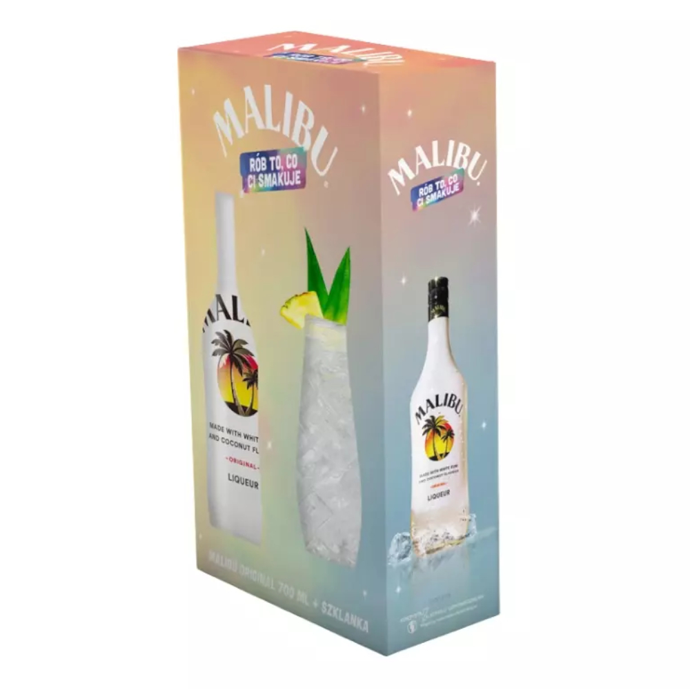 Likier Malibu 18% 700 ml + szklanka