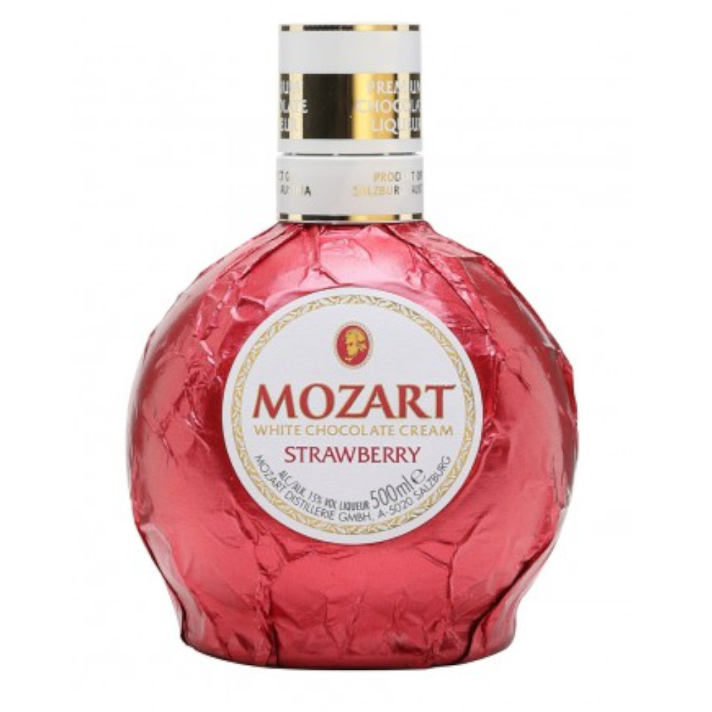 Likier Mozart White Strawberry 15% 500 ml