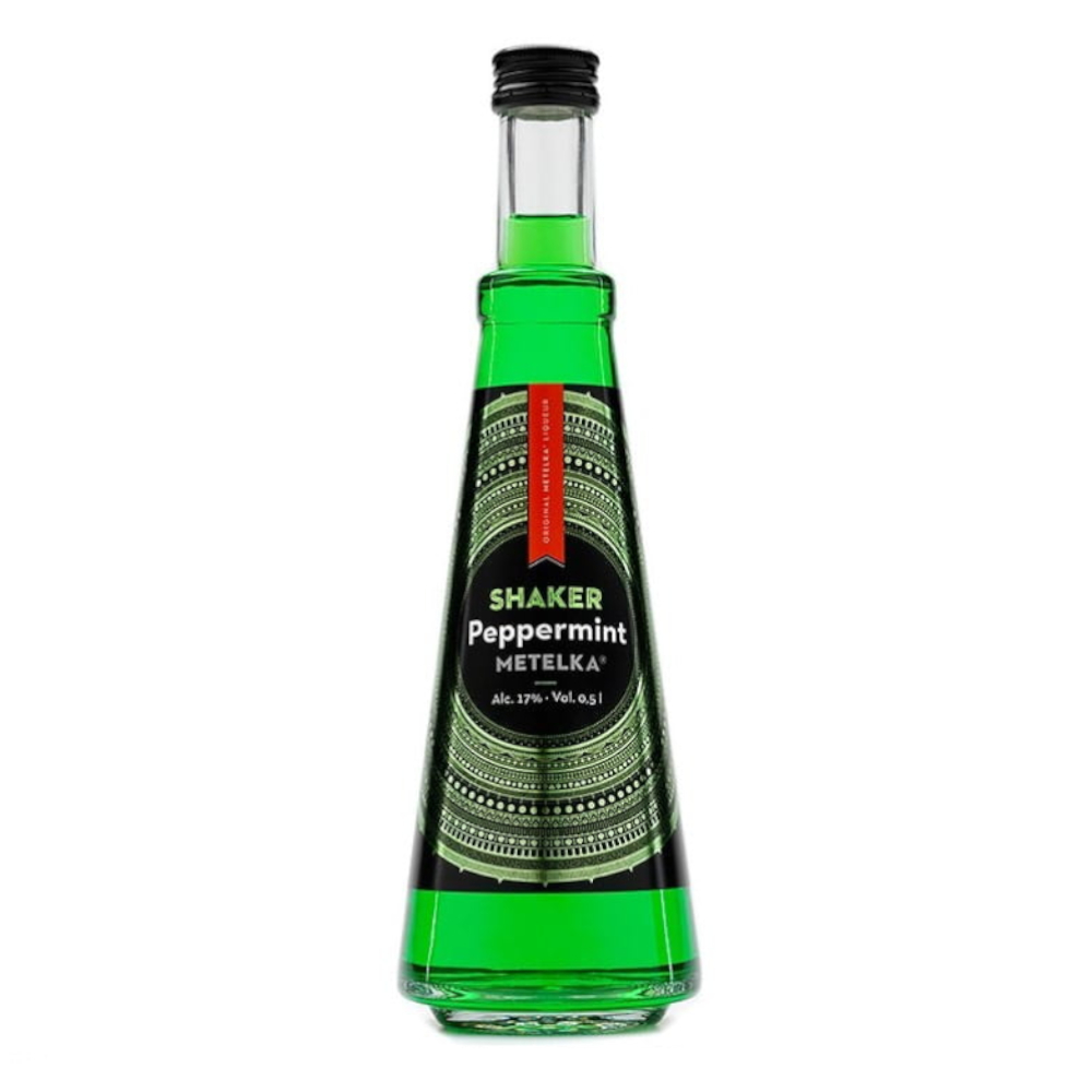 Likier Metelka Shaker Green Peppermint 17% 500 ml
