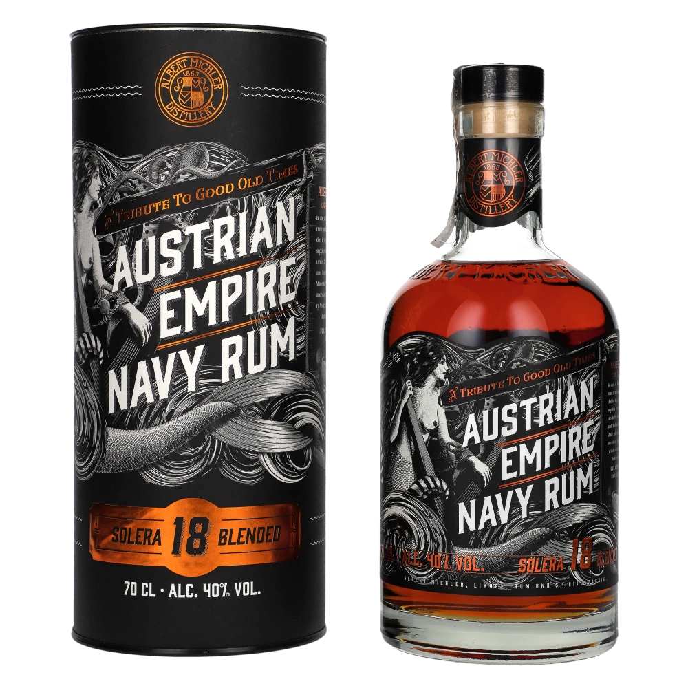 Rum Austrian Empire Navy Solera 18 40% 700 ml tuba