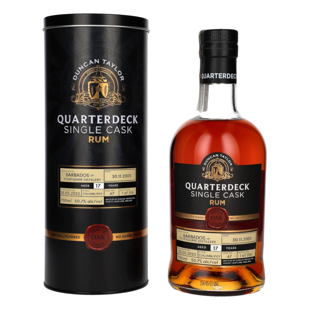 Rum Quarterdeck Barbbados 2005 17 YO 50,7% 700 ml Tuba