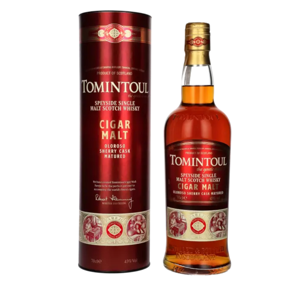 Whisky Tomintoul Cigar Malt Sherry C. 43% 700 ml kartonik