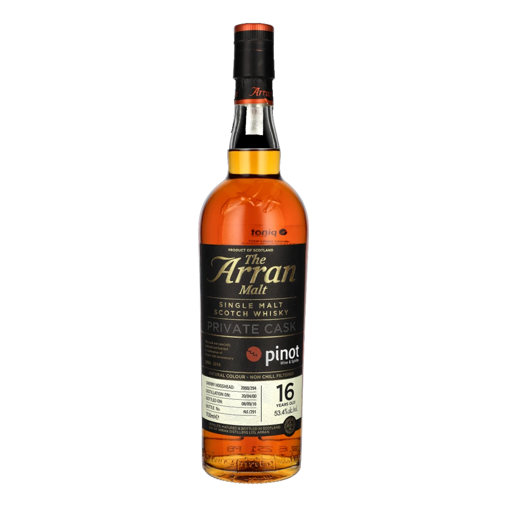 Whisky Arran Private Cask 2000/294 53,4% 700 ml zestaw