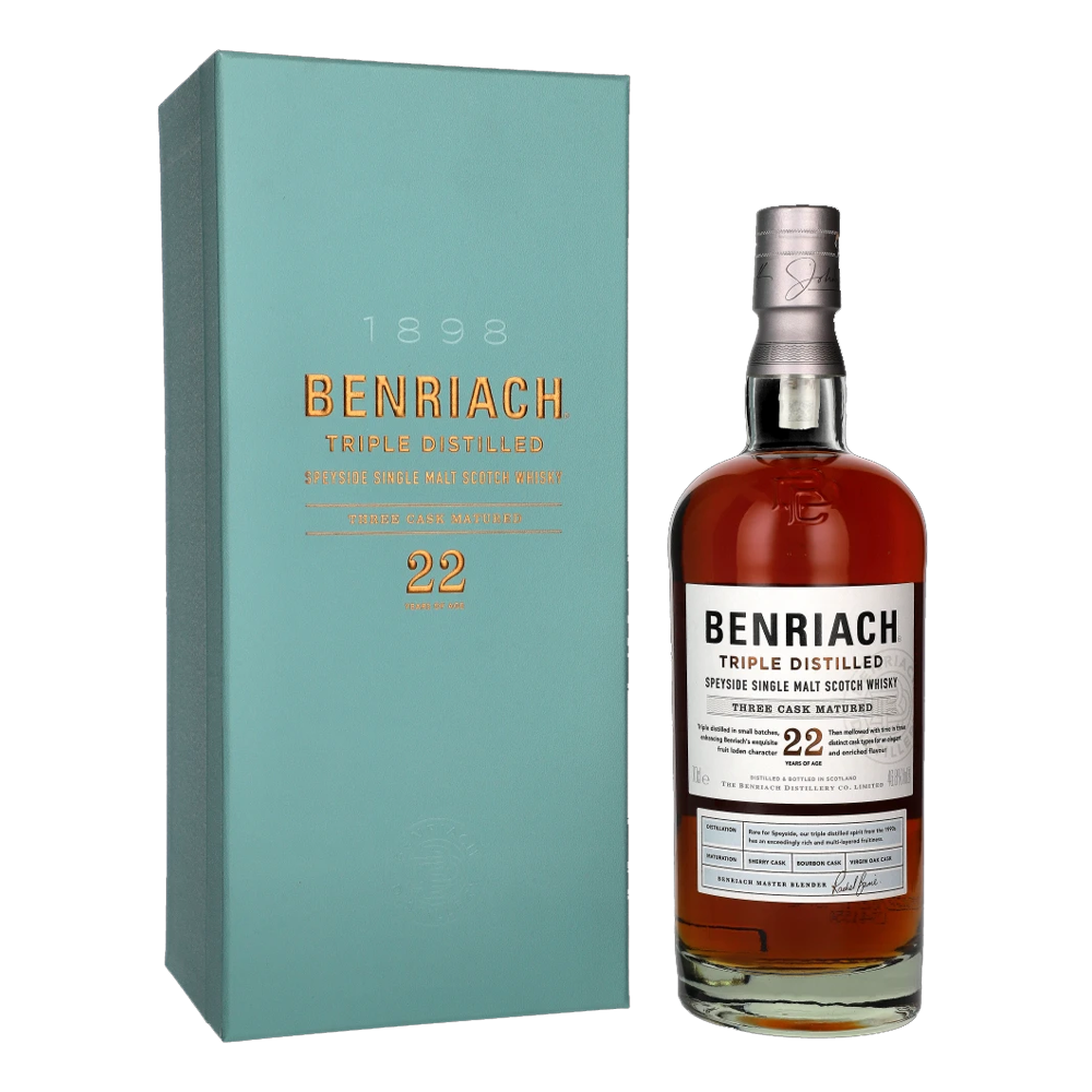 Whisky Benriach 22 YO Triple Distil 46,8% 700 ml Kartonik