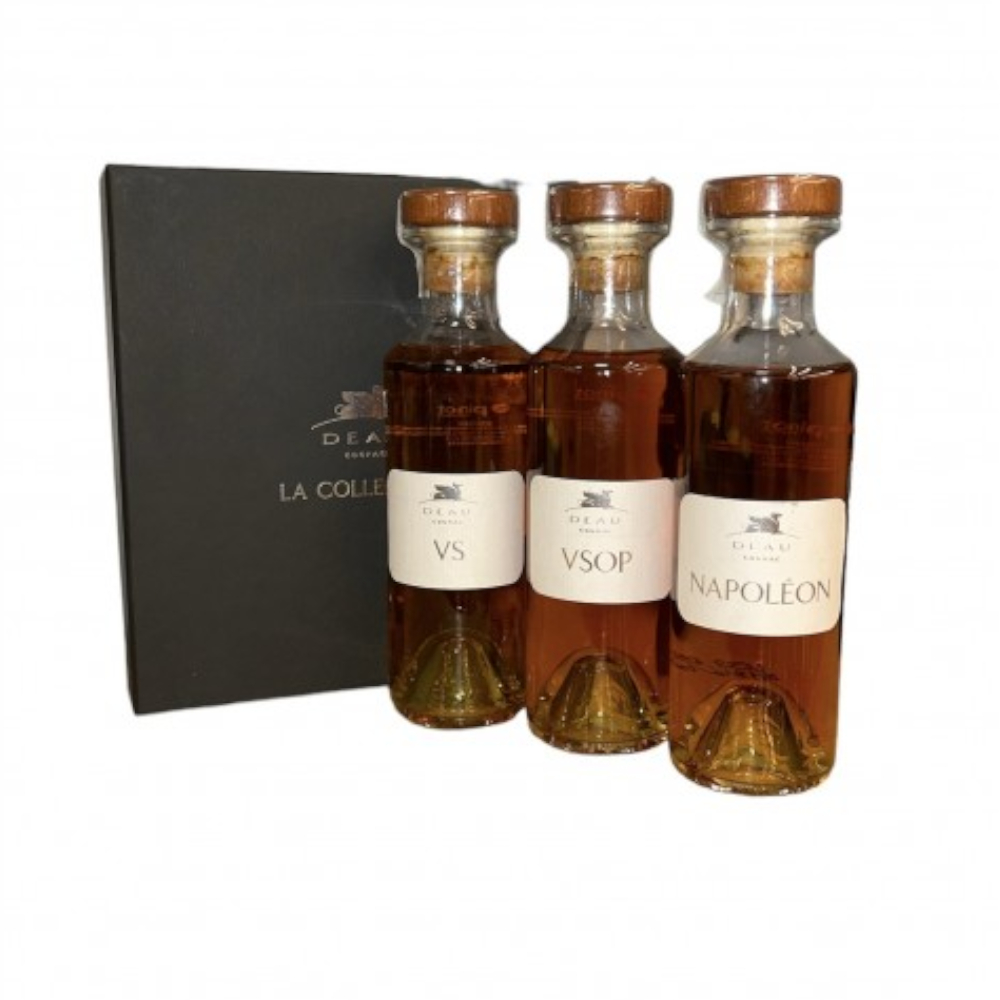 Koniak Deau Zestaw VS-VSOP-Napoleon C.B. 40% 3 x 200 ml