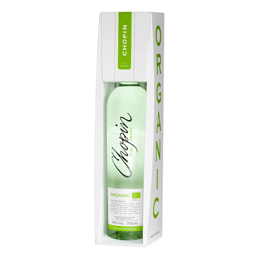 Wódka Chopin Rye Organic 40% 700 ml zestaw
