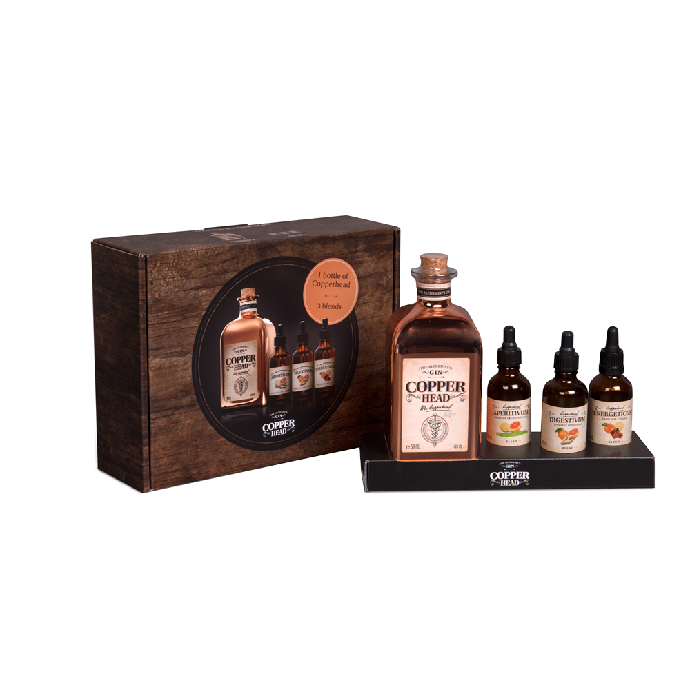 Gin Copperhead Blendbox 40% 500 ml + 3 x 50 ml GP