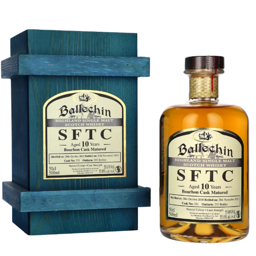 Whisky Edradour SFTC 10 YO Bourbon 2010 55% 500 ml