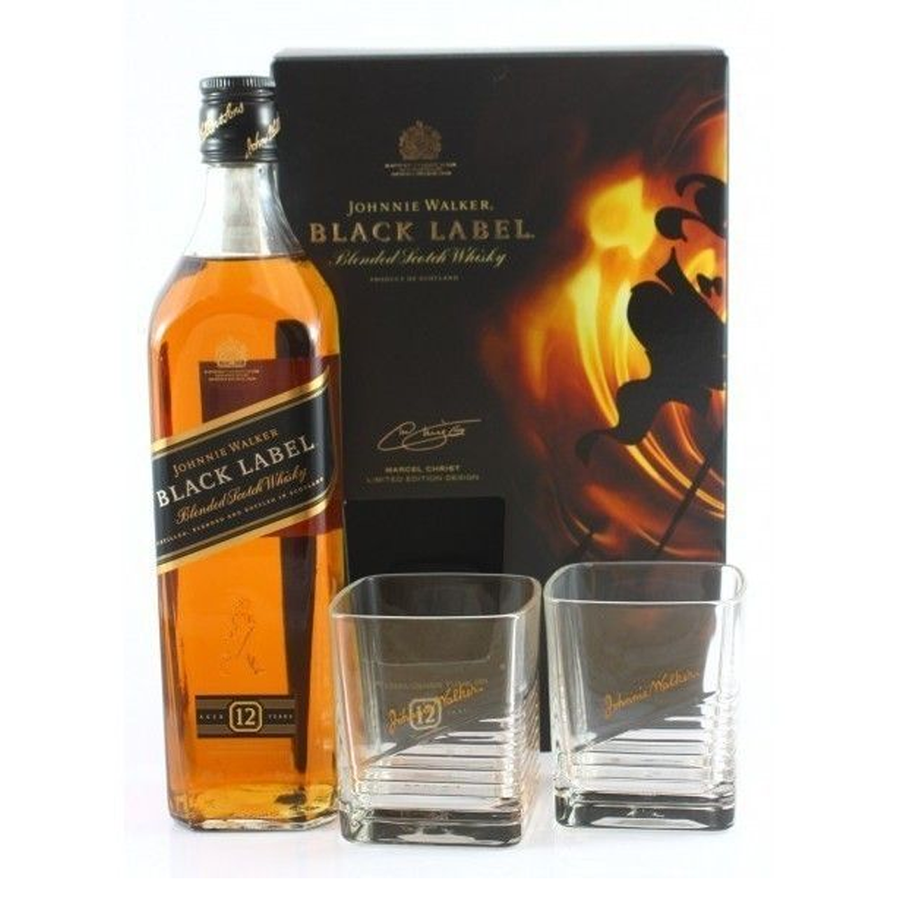 Whisky Johnnie Walker Black Label 40% 700 ml zestaw