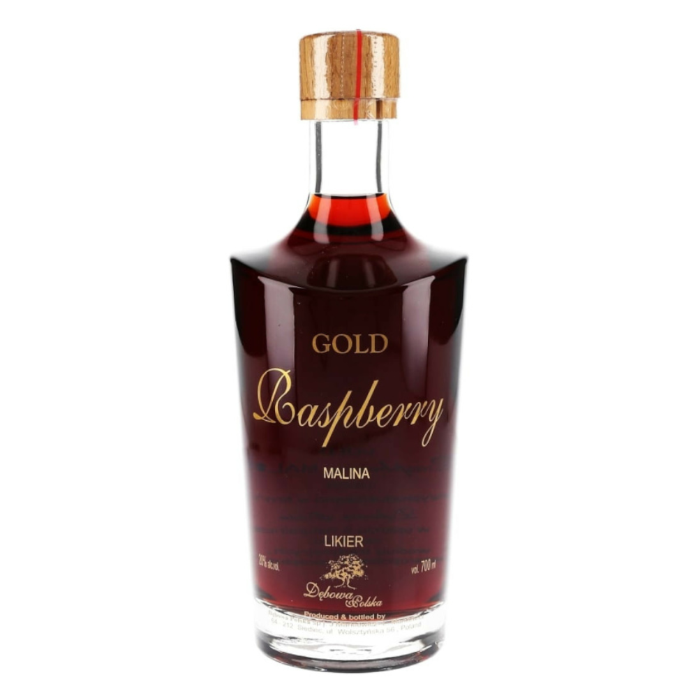Likier Dębowa Polska Gold Raspberry Malina 20% 700 ml