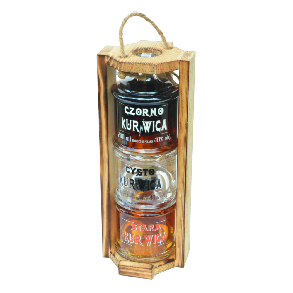 Wódka Trojaczek Czorno Cysto Stara Kurnwica 40% 3 x 200 ml