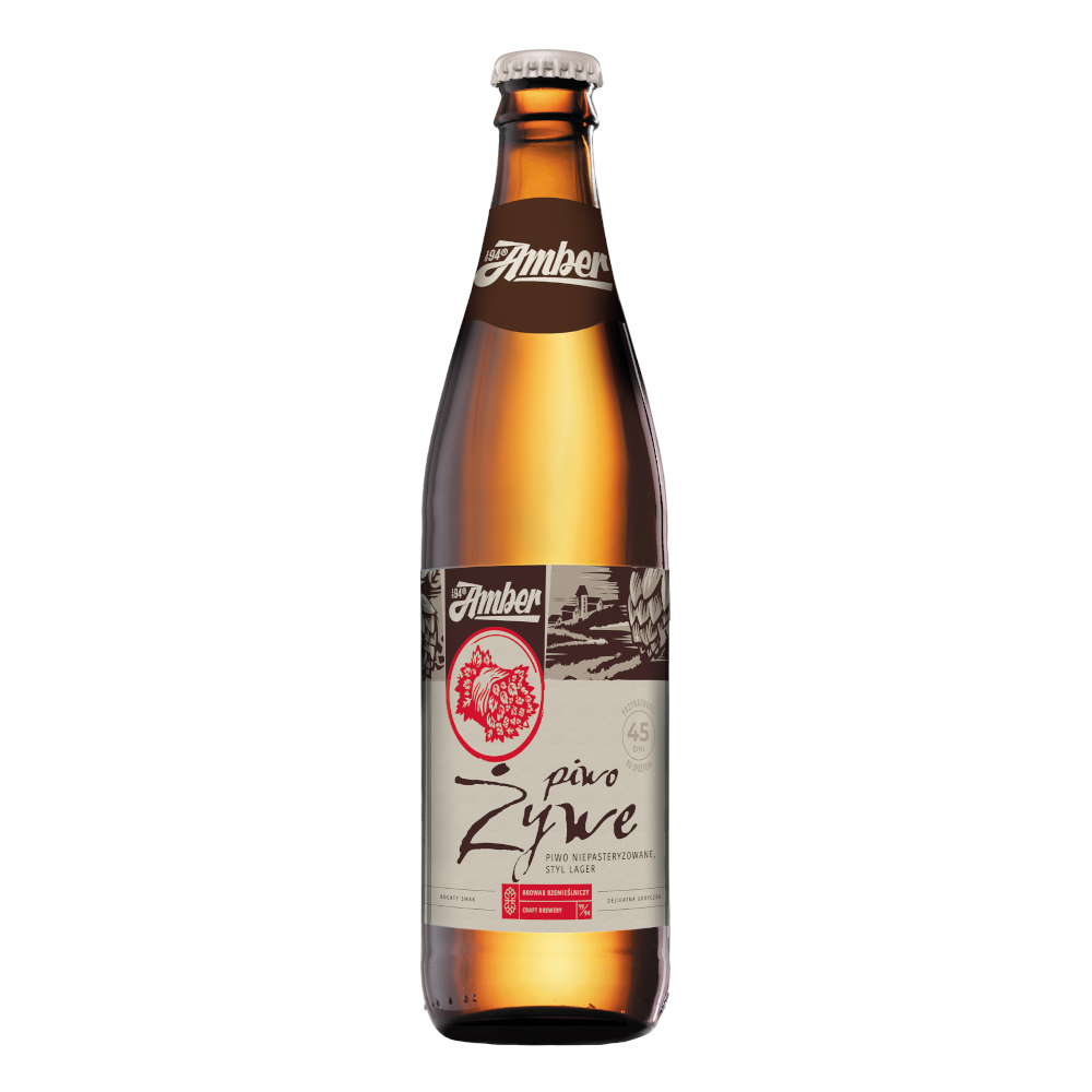 Piwo Amber Żywe 6,2% 500 ml