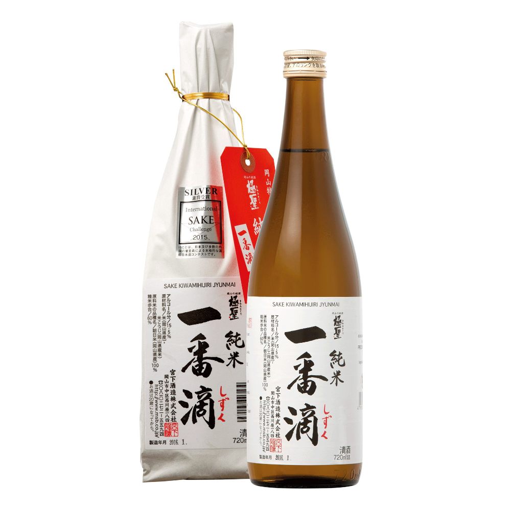 Sake Jyunmai Ichibanshizuku 15,5% 720 ml zestaw