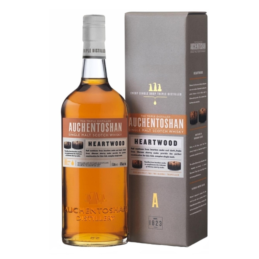 Whisky Auchentoshan Heartwood 43% 1000 ml zestaw prezentowy