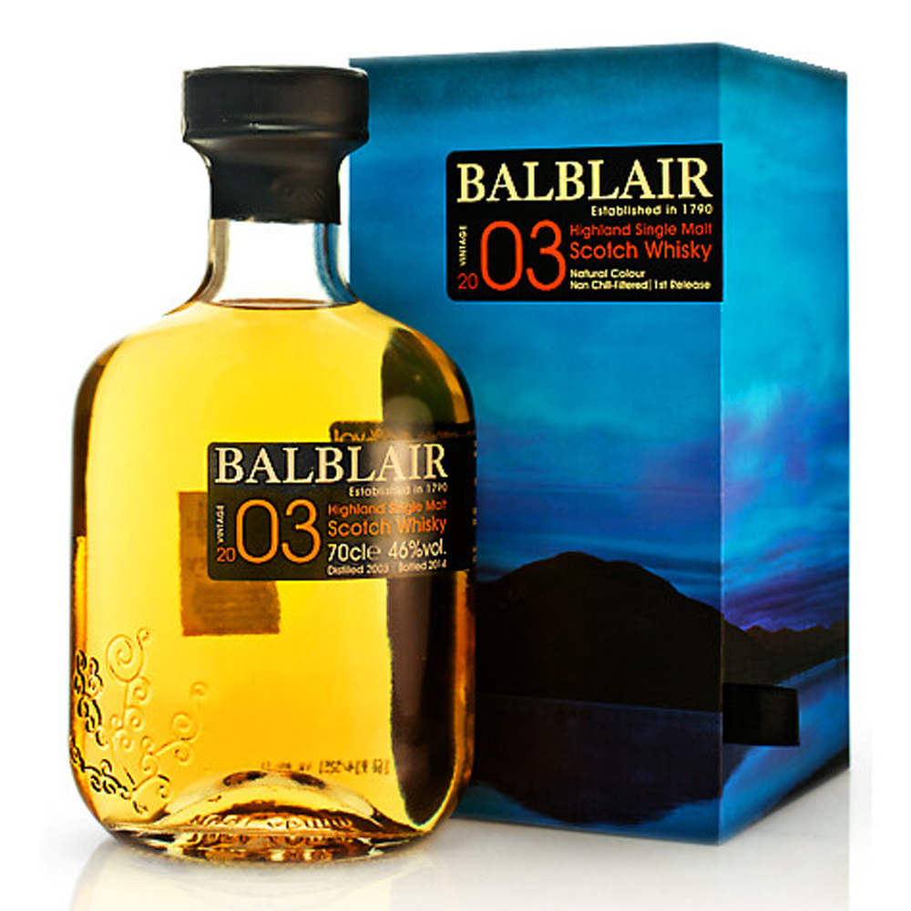 Whisky Balblair 2003 Vintage 46% 700 ml zestaw prezentowy