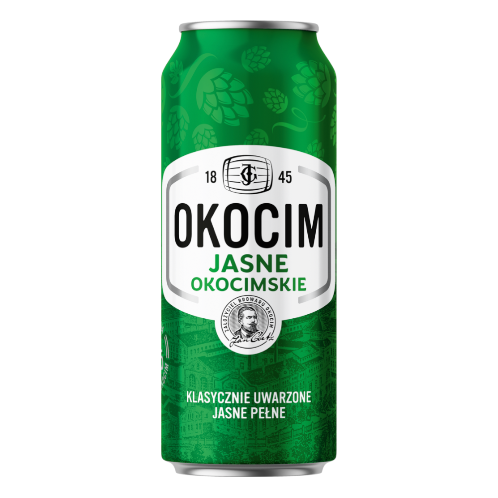 Piwo Okocim Jasne Pełne 5% 500 ml Puszka