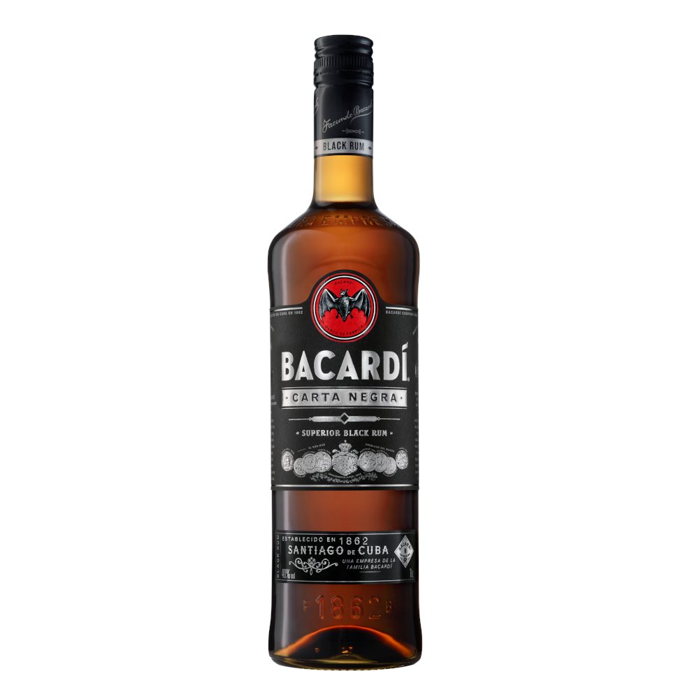 Rum Bacardi Carta Negra 37,5%  1000 ml