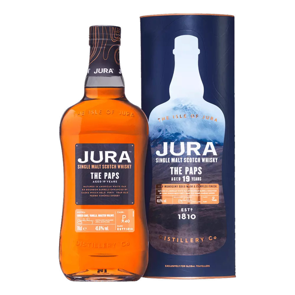 Whisky Jura 19 YO The Paps 45,6% 700 ml zestaw