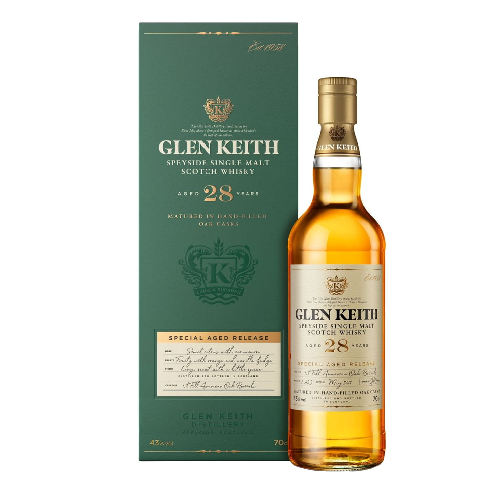 Whisky Glen Keith 28 YO 43% 700 ml kartonik