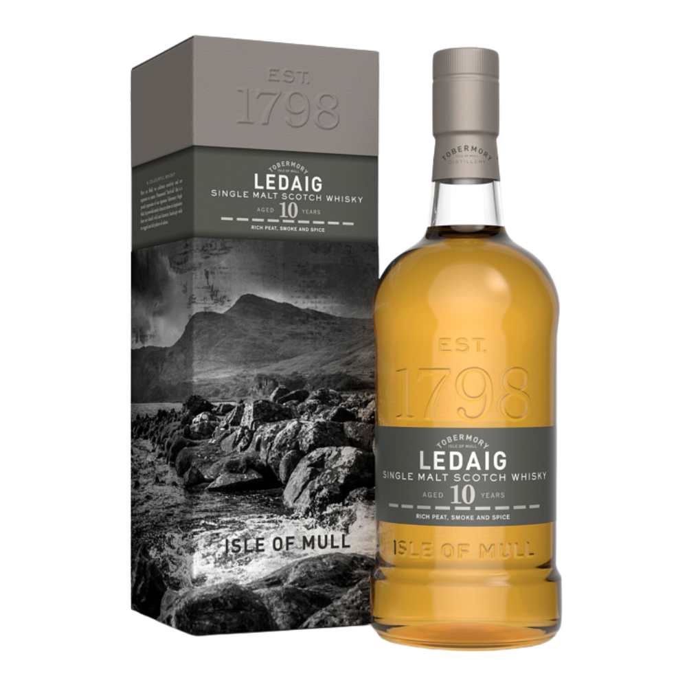Whisky Ledaig 10YO. Island Mull Single Malt 46,3% 700 ml kartonik