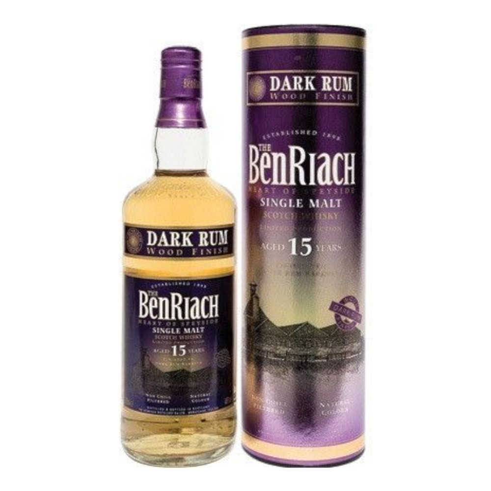 Whisky Benriach 15YO Dark Rum Wood Finish 46% 700 ml tuba