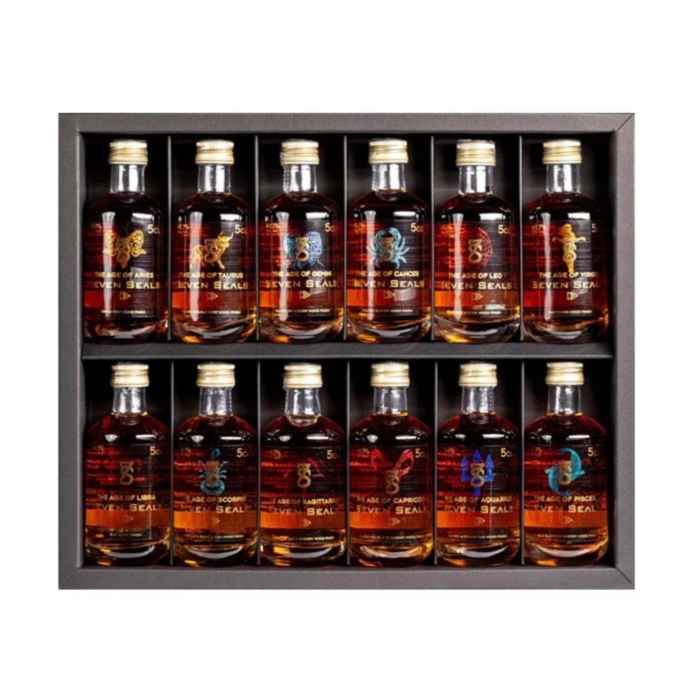 Whisky Seven Seals Miniatur  Tasting Box Zodiac Line 12x50 ml Zestaw