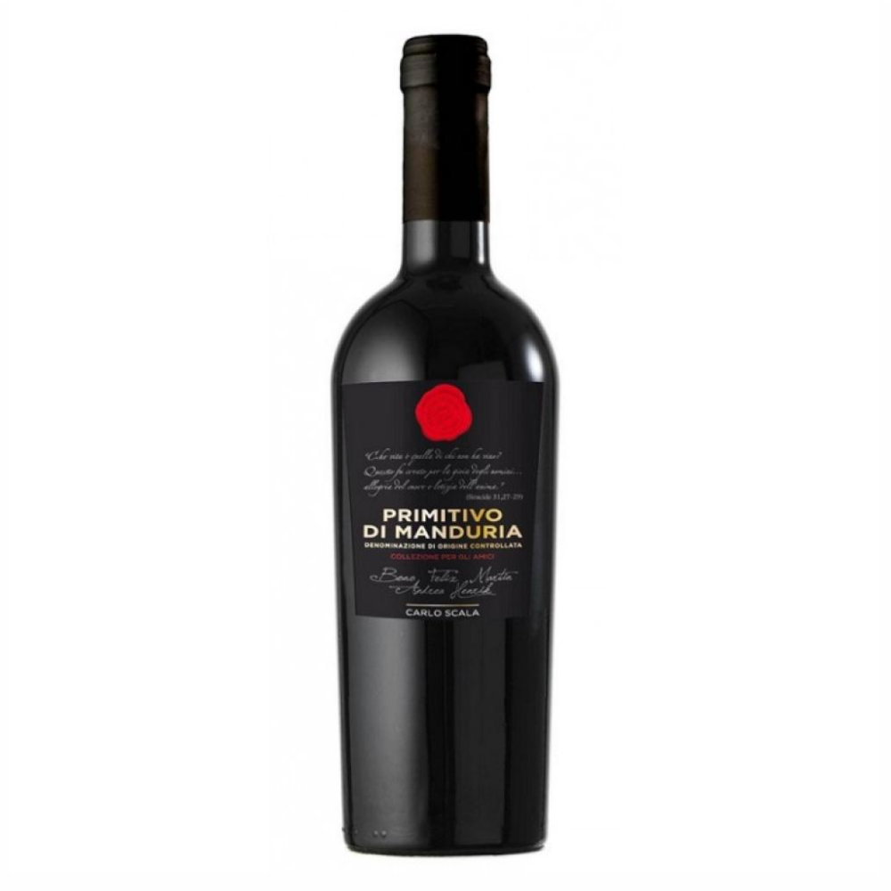 Wino Carlo Scala Primitivo Di Mandurian czerwone wytrawne 14,5% 750 ml
