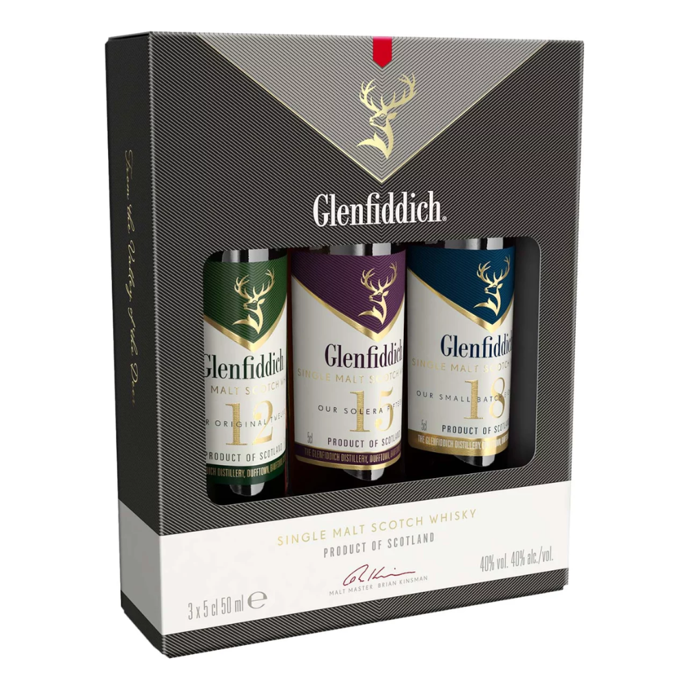 Whisky Glenfiddich Family Collection Whisky Miniatures 3 x 0,05l ml zestaw