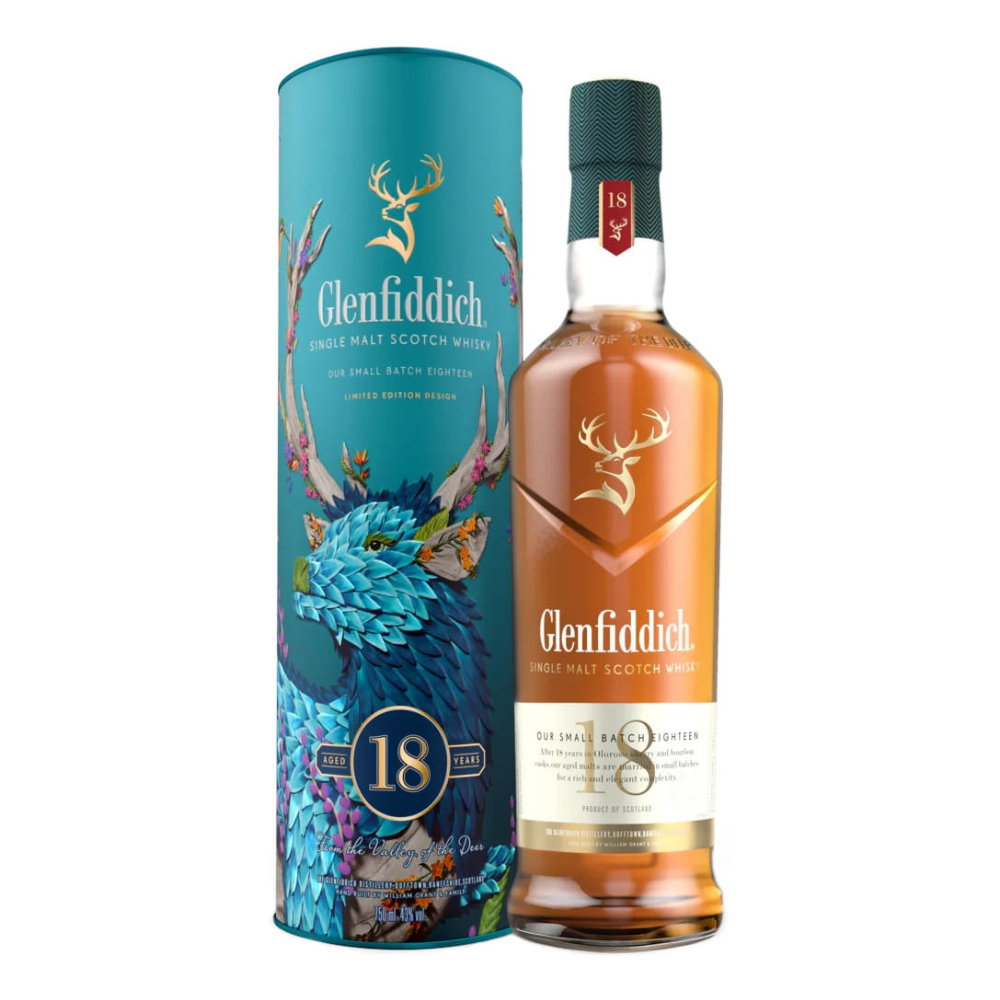 Whisky Glenfiddich 18YO Festive 40% 700 ml Tuba