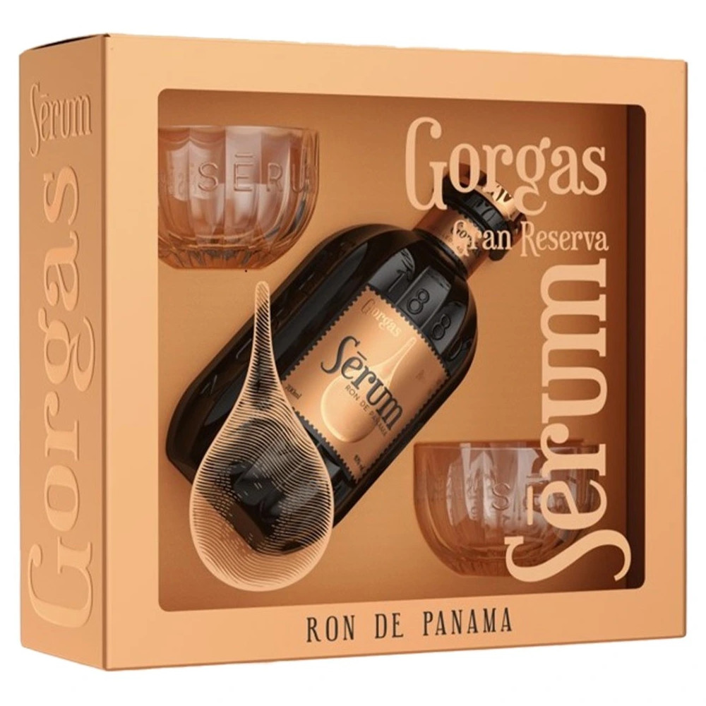 Rum Serum Gorgas Gran Reserva 40% 700 ml + 2 szklanki