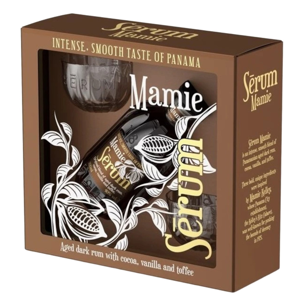 Rum Serum Mamie 40% 700 ml + 2 szklanki