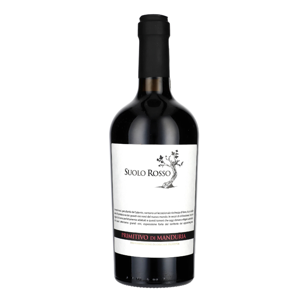 Wino Suolo Rosso Primitivo Di Manduria Dop 2020 czerwone wytrawne 750 ml