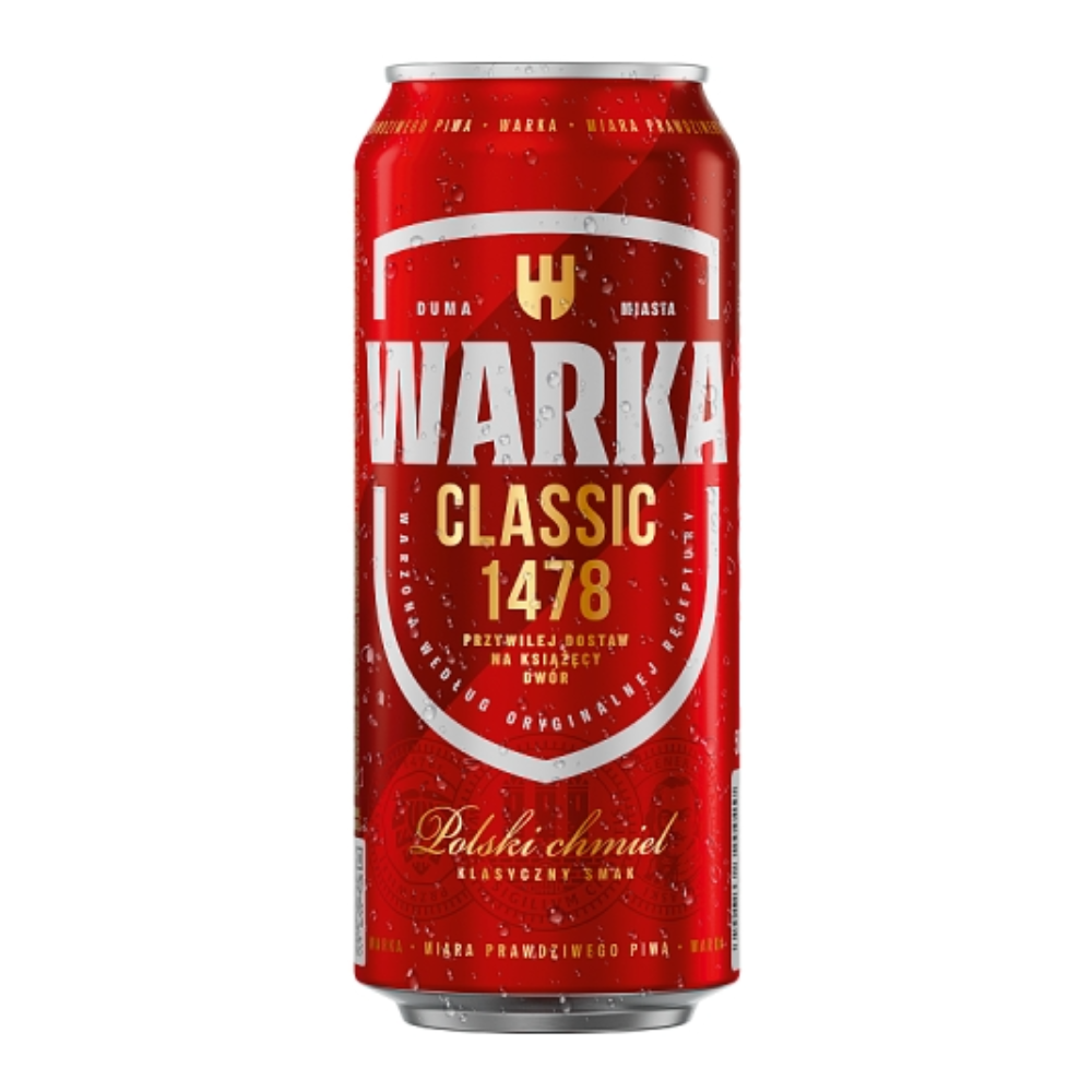 Piwo Warka Classic Jasne Pełne 5,2% 500 ml puszka
