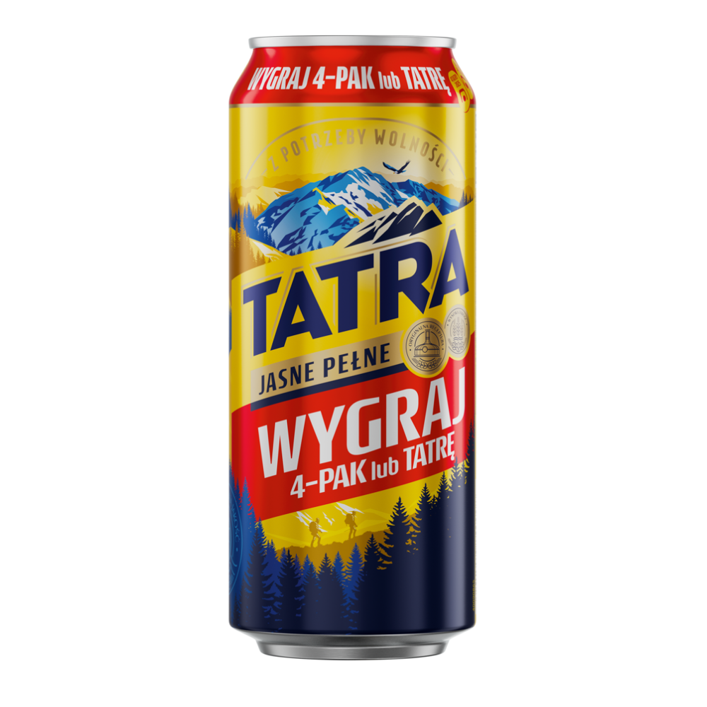 Piwo Tatra Jasne Pełne 5,6% puszka