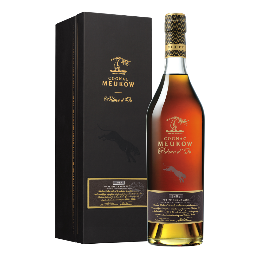 Koniak Meukow Palme D'or 1988 53% 700 ml karotnik