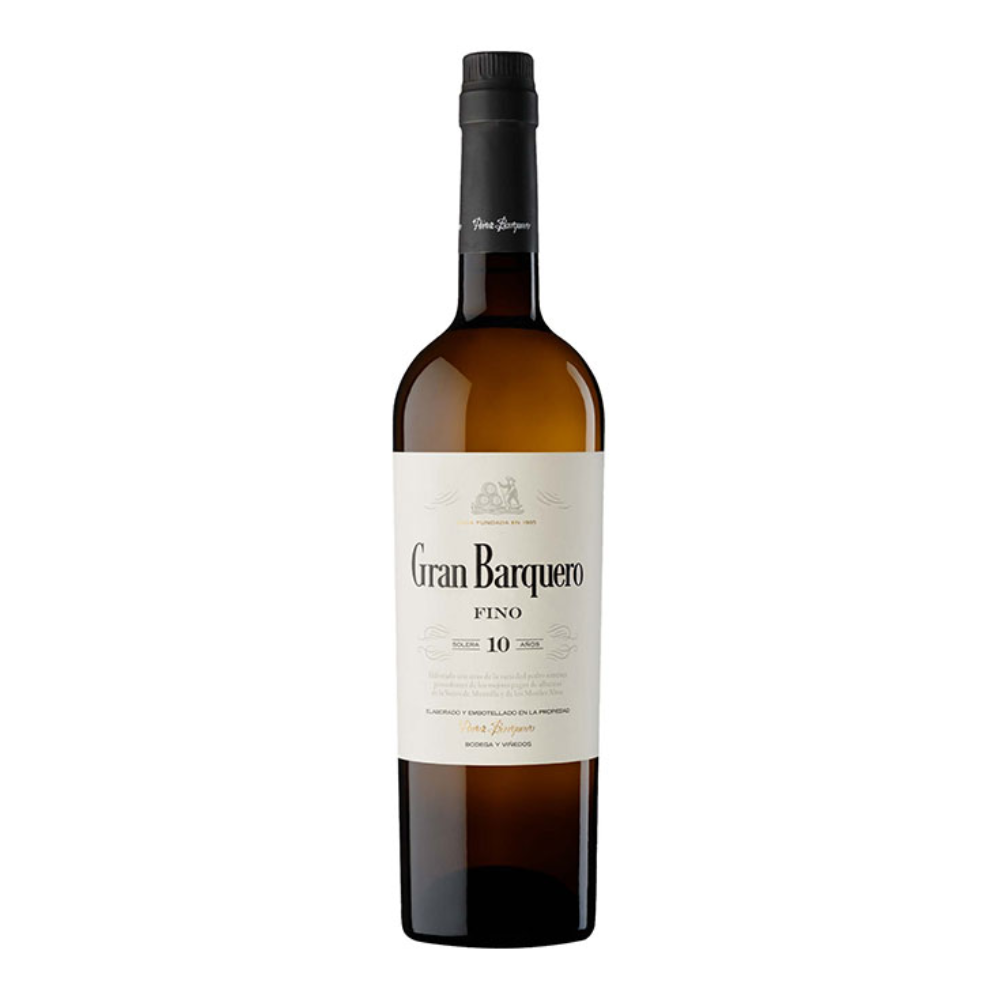 Wino wzmacniane Perez Barquero Sherry Gran Barquero Fino 10YO 15% białe wytrawne 750 ml
