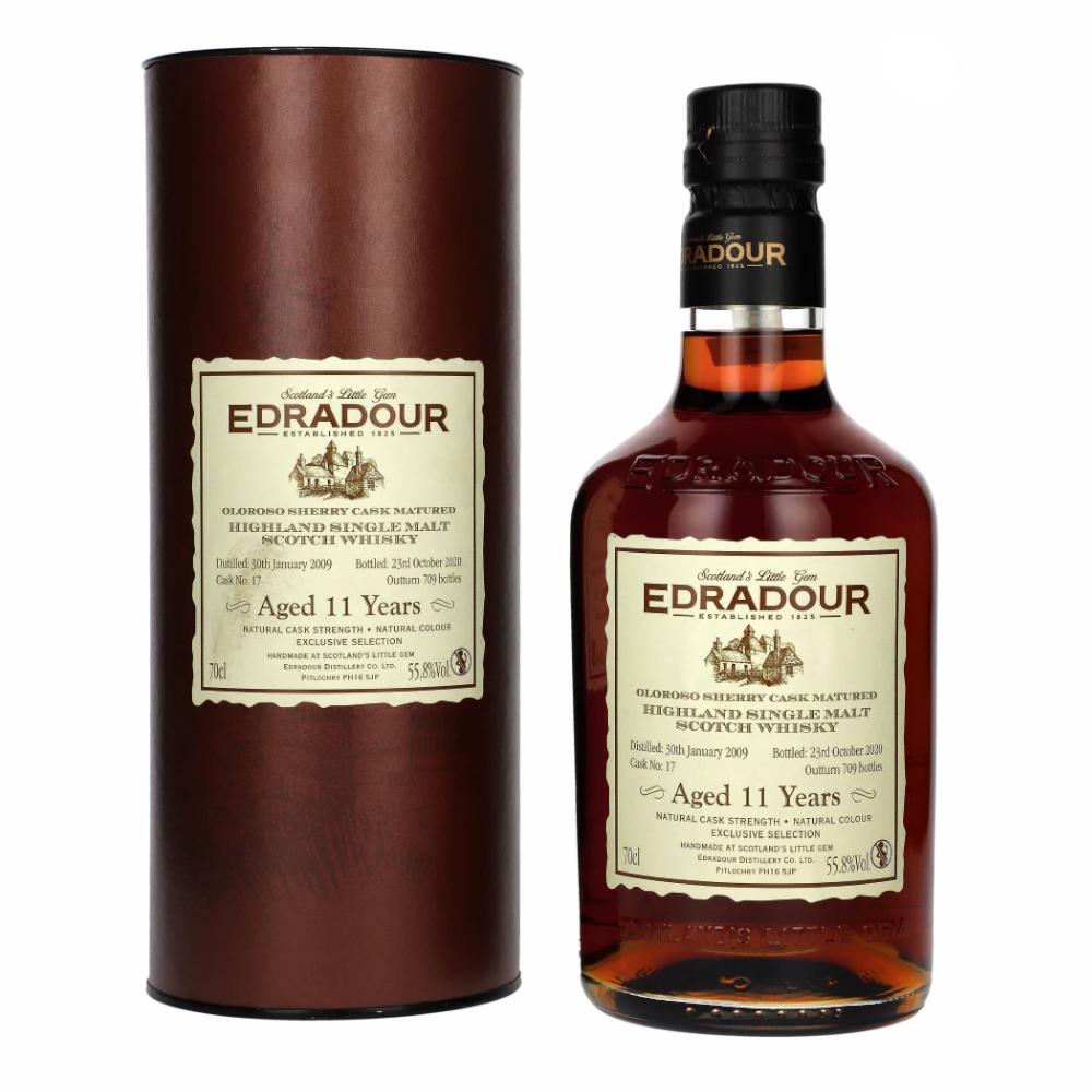 Whisky Edradour 11Y Sherry 2009 55,8% 700 ml tuba