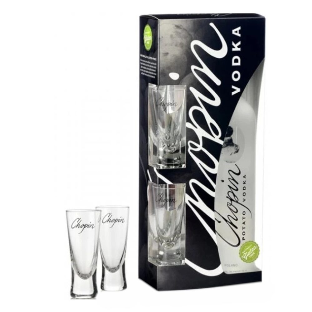 Wódka Chopin Potato 40% 700 ml + 2 kieliszki